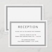 Eenvoudig modern Lijst Elegante Receptie Kaart (Voorkant / Achterkant)