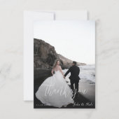 Eenvoudig modern Lijst voor fotoscript Bedankkaart (Voorkant)