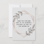 Eenvoudig modern Lijst voor fotoscript Bedankkaart (Achterkant)