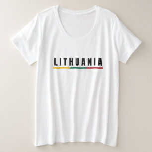 Eenvoudig Modern Litouwen lietuva Vlag Souvenir  Grote Maat T-shirt