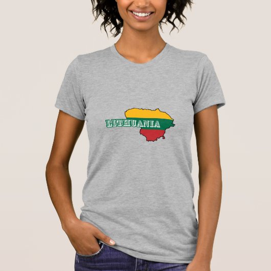 Eenvoudig Modern Litouwen lietuva vlag Souvenir T-shirt (Voorkant)