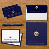 Eenvoudig Modern Luxe Monogram Visitekaartje