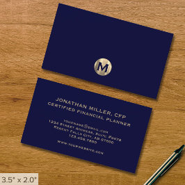 Eenvoudig Modern Luxe Monogram Visitekaartje