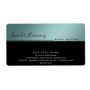 Eenvoudig modern luxe typografie zwart product etiket