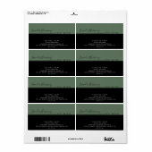 Eenvoudig modern luxe typografie zwart product etiket (Full Sheet)