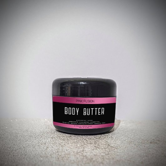 Eenvoudig modern luxe typografie zwart roze label