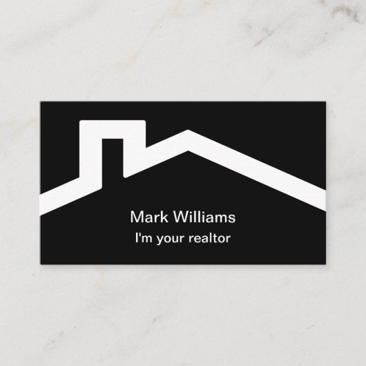 Eenvoudig modern makelaarsontwerp visitekaartje (Voorkant)