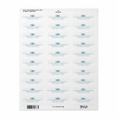 Eenvoudig Modern Mannen Monogram Professioneel Bla Etiket (Full Sheet)