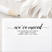 Eenvoudig modern Manuscript hebben wij Nieuw adres Etiket (Insitu)