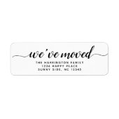 Eenvoudig modern Manuscript hebben wij Nieuw adres Etiket (Voorkant)