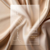 Eenvoudig Modern Manuscript Weddenschap sparen de  Acryl Uitnodigingen