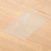 Eenvoudig Modern Manuscript Weddenschap sparen de Acryl Uitnodigingen (Laagn)