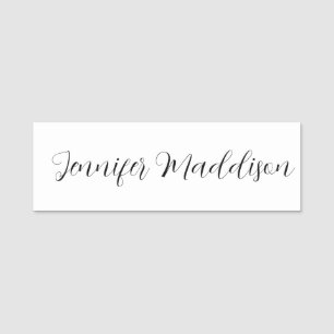 Eenvoudig modern Manuscript zwart-wit Naamplaatje