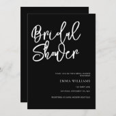 Eenvoudig modern Manuscript zwart-wit Vrijgezellen Kaart (Voorkant / Achterkant)