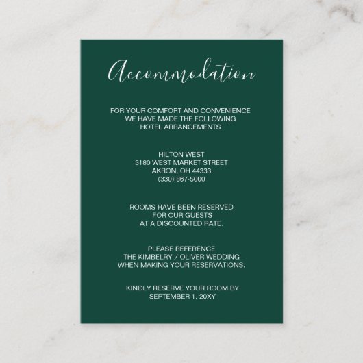 Eenvoudig modern maragingfeest informatiekaartje (Voorkant)