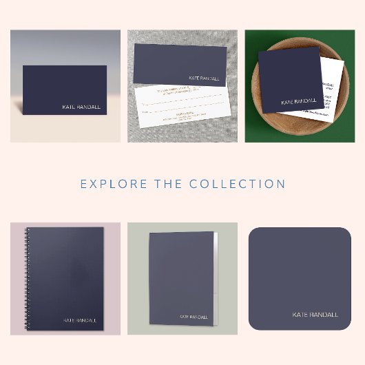 Eenvoudig Modern Marine Blauw Professioneel Visitekaartje