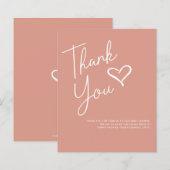 Eenvoudig modern meisje Baby shower Dank je wel (Voorkant / Achterkant)