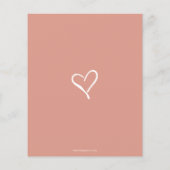 Eenvoudig modern meisje Baby shower Dank je wel (Achterkant)