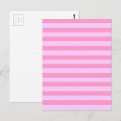 Eenvoudig modern meisjesachtig roze streeppatroon briefkaart (Voorkant / Achterkant)