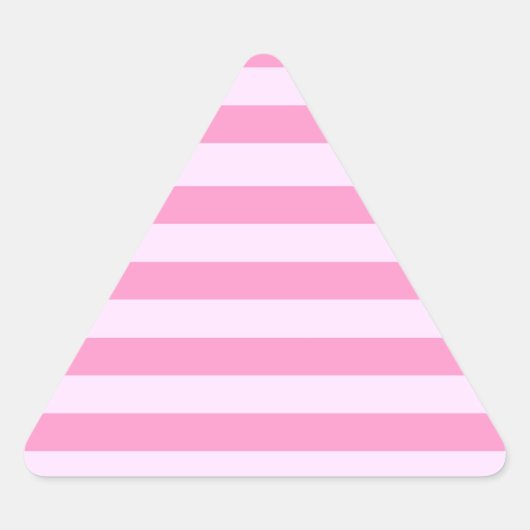 Eenvoudig modern meisjesachtig roze streeppatroon sticker (Voorkant)