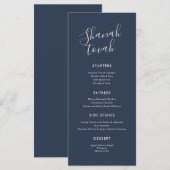 Eenvoudig modern menu Rosh Hashanah (Voorkant / Achterkant)