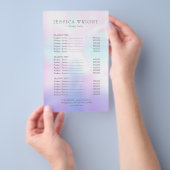 Eenvoudig modern menu voor gratis salon (Hand)