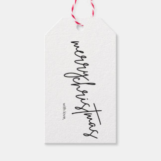 Eenvoudig Modern Merry Christmas Gift Label Cadeaulabel
