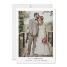 Eenvoudig Modern Merry Kerstmis | Weddenenkaart