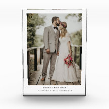 Eenvoudig Modern Merry Kerstmis | Weddenenkaart