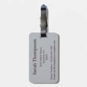 Eenvoudig Modern met Abstracte Accenten Initialen Bagagelabel (Achterkant verticaal)