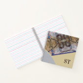 Eenvoudig Modern met Abstracte Accenten Initialen Notitieboek (Binnen)