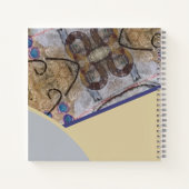 Eenvoudig Modern met Abstracte Accenten Initialen Notitieboek (Achterkant)