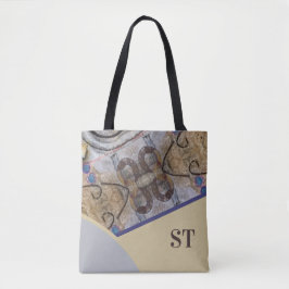 Eenvoudig Modern met Abstracte Accenten Initialen Tote Bag