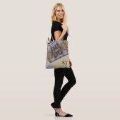 Eenvoudig Modern met Abstracte Accenten Initialen Tote Bag (Op model)