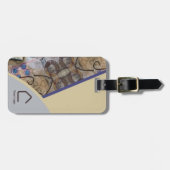 Eenvoudig Modern met Abstracte Accenten Logo QR Co Bagagelabel (Voorkant horizontaal)