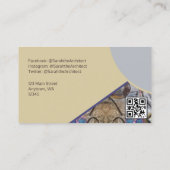 Eenvoudig Modern met Abstracte Accenten QR Code Lo Visitekaartje (Achterkant)