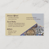 Eenvoudig modern met Abstracte accenten QR-code Visitekaartje (Achterkant)