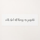 Eenvoudig modern met God alles is mogelijk Yogamat (Achterkant (horizontaal))