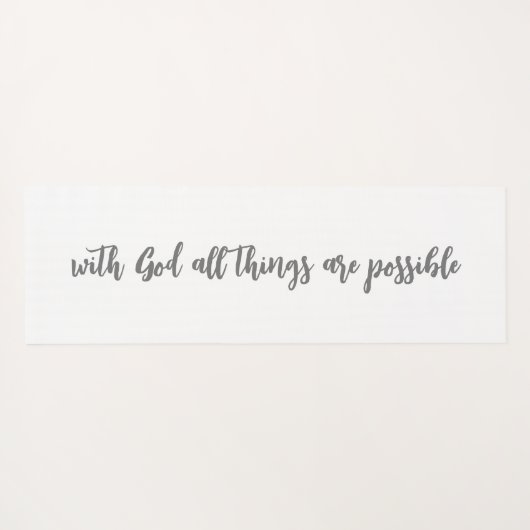 Eenvoudig modern met God alles is mogelijk Yogamat (Achterkant (horizontaal))