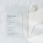 Eenvoudig Modern Minimaal Bruiloft Vrijgezellenfee Acryl Uitnodigingen