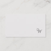 Eenvoudig, modern, minimaal en trendy monogram visitekaartje (Achterkant)