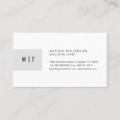 Eenvoudig, modern, minimaal en trendy visitekaartje (Achterkant)