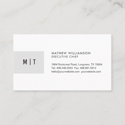 Eenvoudig, modern, minimaal en trendy visitekaartje (Achterkant)