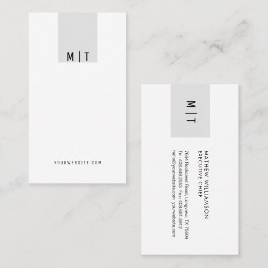 Eenvoudig, modern, minimaal en trendy visitekaartje (Voorkant / Achterkant)