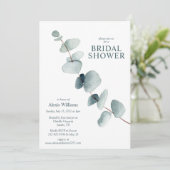 Eenvoudig modern minimaal eucalyptusVrijgezellenfe Kaart (Staand voorkant)