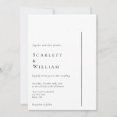 Eenvoudig modern, minimaal fotohuwelijk kaart (Voorkant)