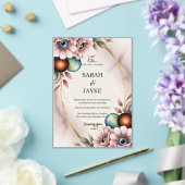 Eenvoudig Modern Minimaal Groene Blad Trouwacryl Acryl Uitnodigingen (Insitu (Huwelijk))