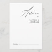 Eenvoudig modern, minimaal handschrift met handsch advieskaart (Voorkant)