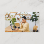 Eenvoudig Modern Minimaal Interieur Ontwerper Mono Visitekaartje (Achterkant)