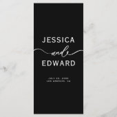 Eenvoudig Modern Minimaal Menu Klassiek Script Zwa (Achterkant)